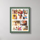 10つ星モダン緑スタイリッシュ名 キャンバスプリント (正面)