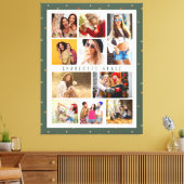 10つ星モダン緑スタイリッシュ名 キャンバスプリント (インサイチュ (リビング))