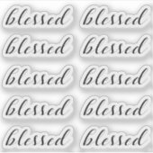 10のセット – 宗教賛美的スクリプトタイポグラフィ シール (正面)