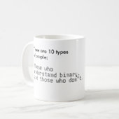 10のタイプの人々が理解しますバイナリをあります コーヒーマグカップ (正面左)