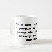 10のタイプの人々 コーヒーマグカップ (正面左)