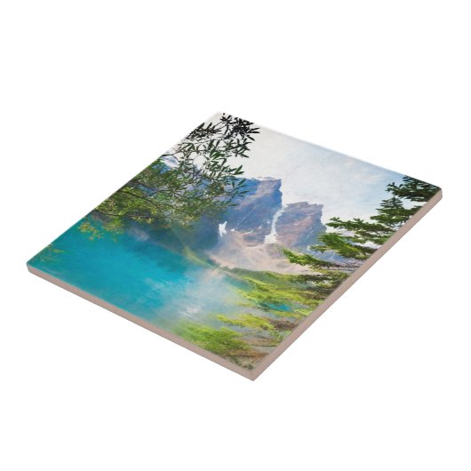 10のピークのmoraine湖そして谷 タイル (側面)