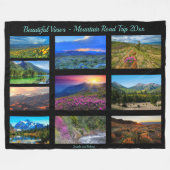 10の休暇の写真をパーソナライズ一生の旅 フリースブランケット (正面(横))