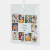 10の写真お母さんのクリスマスの名前が大好き ガラスオーナメント (正面左)