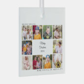 10の写真お母さんのクリスマスの名前が大好き ガラスオーナメント (正面右)