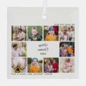 10の写真お母さんのクリスマスの名前が大好き ガラスオーナメント (裏面)