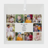 10の写真お母さんクリスマスが大好き ガラスオーナメント (裏面)