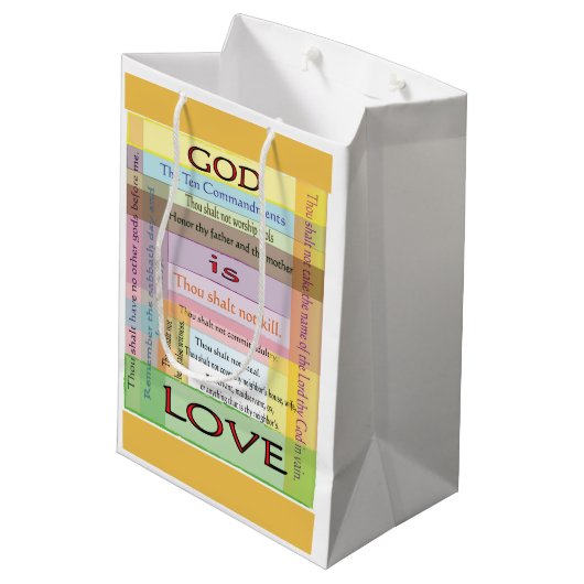 10の命令のギフトバッグ ミディアムペーパーバッグ (裏面アングル)