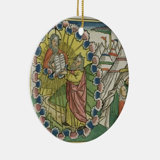 10の命令を受け取っている出国20 1-5モーゼ セラミックオーナメント (右)