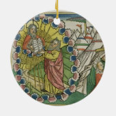 10の命令を受け取っている出国20 1-5モーゼ セラミックオーナメント (裏面)