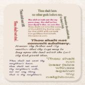 10の命令 スクエアペーパーコースター (正面)