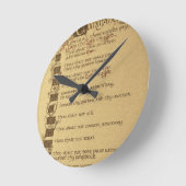 10の命令 ラウンド壁時計 (傾斜)