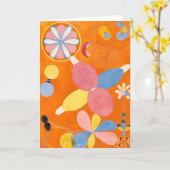 10の大きさ、第4位、若者 |ヒルマフクリント | カード (黄色い花)