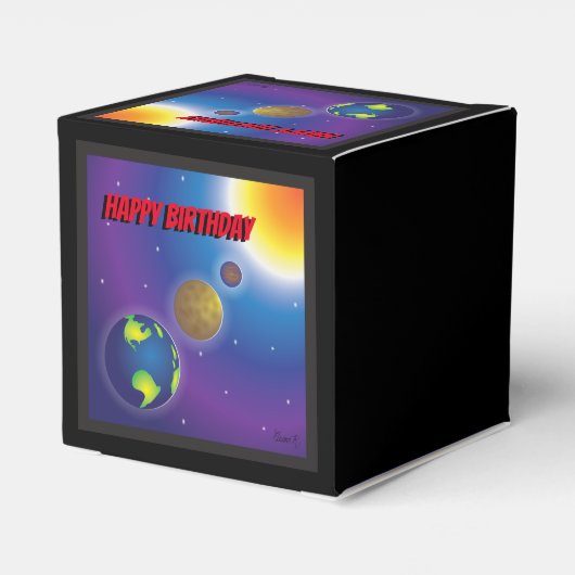 10の宇宙党の好意ボックスのセット フェイバーボックス (裏面サイド)