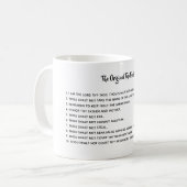 10の戒め – オリジナルの上位10のリスト コーヒーマグカップ (正面左)