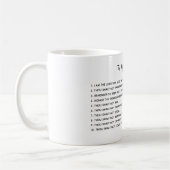 10の戒め – オリジナルの上位10のリスト コーヒーマグカップ (左)
