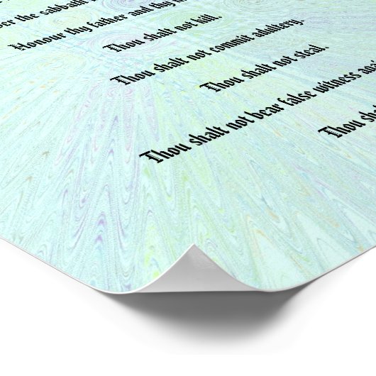 10の戒め – Aqua Splash ポスター (角)