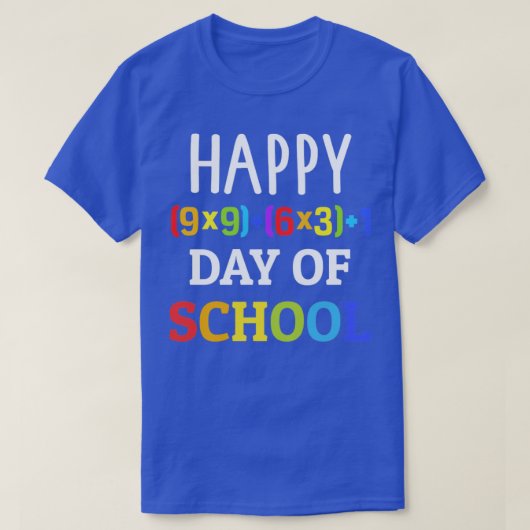 10の数学の公式と学校の幸せな100日目 Tシャツ (デザイン正面)