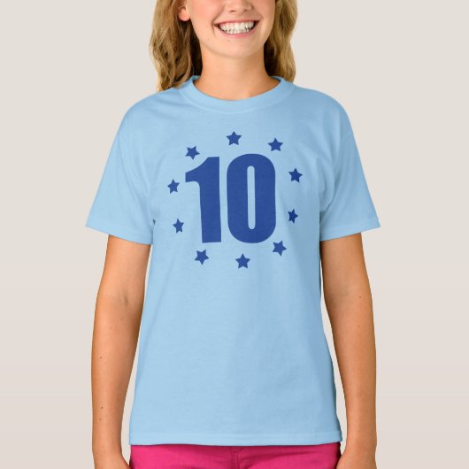 10の星の第10誕生日のティー Tシャツ (正面)