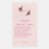 10の楽しい事実 新婚夫婦のためのモダンなマゼンタの紋章 (正面)