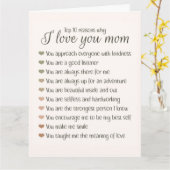 10の理由で愛してるママ 母の日のプレゼント カード (黄色い花)