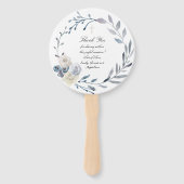 10の青い水色のフレームのセット洗礼 ハンドファン (裏面)