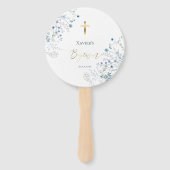 10の青い野の花バプテスマ ハンドファン (裏面)