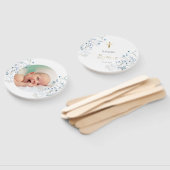 10の青い野の花バプテスマ ハンドファン (組立なし)