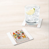 10の領主は跳躍する正方形の紙コースター スクエアペーパーコースター (インサイチュ)