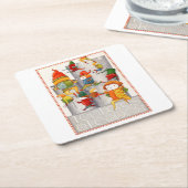 10の領主は跳躍する正方形の紙コースター スクエアペーパーコースター (アングル)