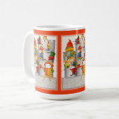 10の領主は高い白いマグカップの跳躍 – 赤 コーヒーマグカップ (正面左)