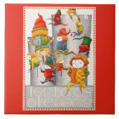 10の領主は6インチの正方形のセラミックのタイルを跳躍 – 赤 タイル (正面)