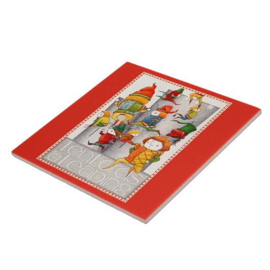 10の領主は6インチの正方形のセラミックのタイルを跳躍 – 赤 タイル (側面)