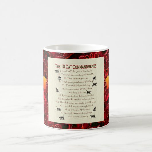 10のCATの命令 コーヒーマグカップ (中央)