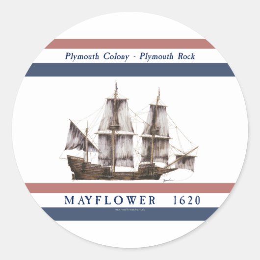 10のmayflowerのプリマスのコロニー ラウンドシール (正面)