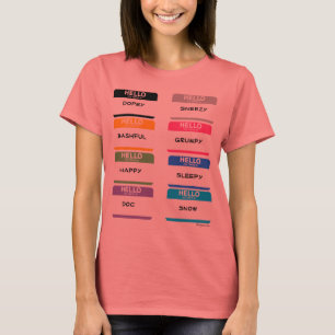 10はこんにちは私の名前ステッカー色のTシャツです Tシャツ