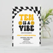 10はVibeレトロの最初の10歳の誕生日パーティーだ 招待状 (スタンド正面)