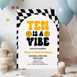10はVibeレトロの最初の10歳の誕生日パーティーだ 招待状