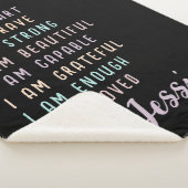 10やる気を起こさせる代の女の子ブラックのギフトカスタム シェルパブランケット (3/4)