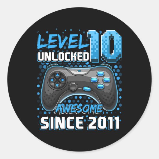 10アンロック2011素晴らしビデオゲーム10誕生日 ラウンドシール (正面)