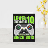 10アンロック2012素晴らしビデオゲーム10誕生日 カード (黄色い花)