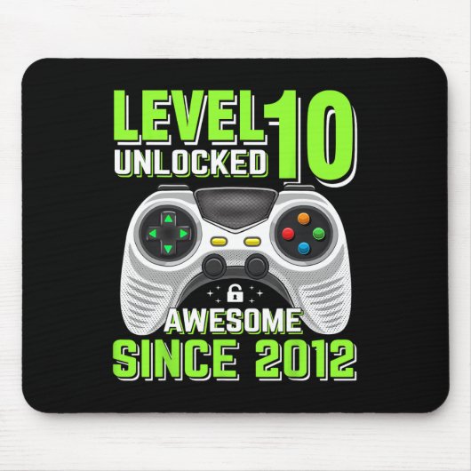 10アンロック2012素晴らしビデオゲーム10誕生日 マウスパッド (正面)
