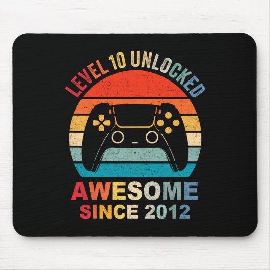 10アンロック2012素晴らしビデオゲーム10誕生日 マウスパッド (正面)
