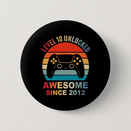 10アンロック2012素晴らしビデオゲーム10誕生日 缶バッジ (正面)