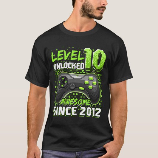 10アンロック2012素晴らしビデオゲーム10誕生日 Tシャツ (正面)