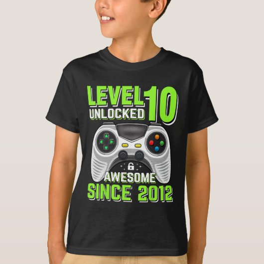 10アンロック2012素晴らしビデオゲーム10誕生日 Tシャツ (正面)