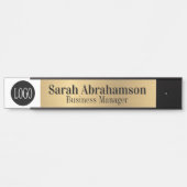 10インチフェイク金ゴールド企業のオフィスのドアの看板 サインプレート (正面)