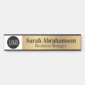 10インチフェイク金ゴールド企業のオフィスのドアの看板 サインプレート (正面)