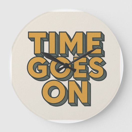 10インチラウンドのウォールクロックに時間が流れる ラージ壁時計 (正面)