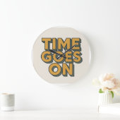 10インチラウンドのウォールクロックに時間が流れる ラージ壁時計 (ホーム)